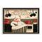 Stupell Industries Home is in the Kitchen with Happy Chef Illustration Wood Wall Plaque